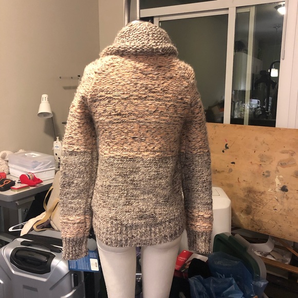 Aritzia/shawl collar cardigan/sweater/peach/chunky - Picture 3 of 6